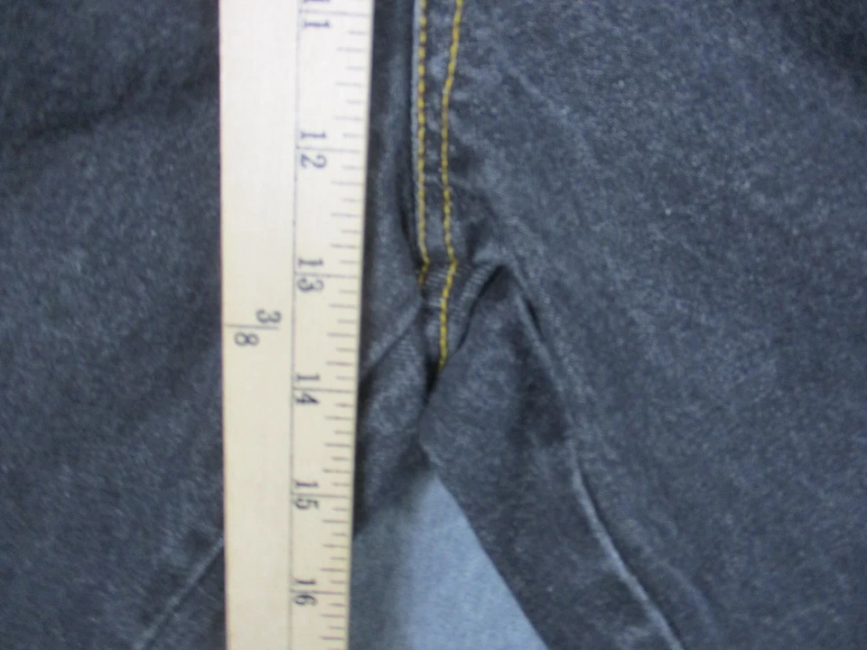 Kani Gold Jeans Mens 38x34 Black Straight Leg Graffiti Back Pockets Denim Pants - Image 4 of 4