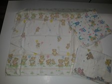 Vintage Toddle Time Receiving Blanket Blankets Set Of 3 1980s Teddy Bears  More