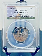 2017-D Washington Quarter Ellis Island NP PCGS MS67 #84308705