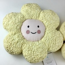 NWT Pottery Barn Kids Daisy Shaped Pillow Yellow