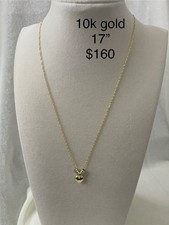 Necklace with heart pendant 10k Gold