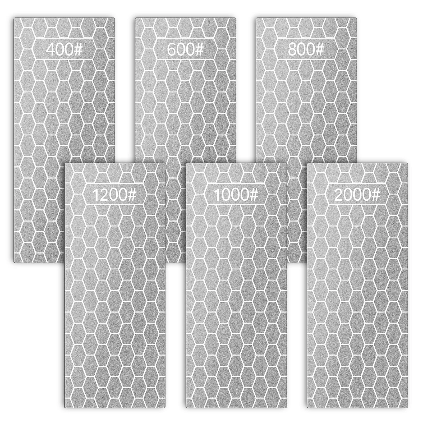 6 Pcs Diamond Sharpening Stone Set Kitchen Knife Sharpening Stone Surface Plate