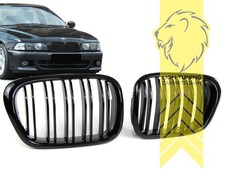 Grill Sportgrill K�hlergrill f�r BMW E39 Limousine Touring schwarz gl�nzend Dopp