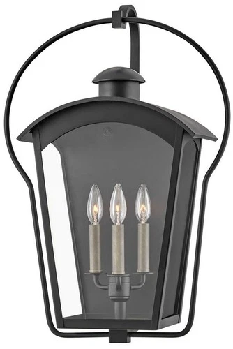 Hinkley Yale 25" High Black 3-Light Outdoor Wall Light - Picture 2 of 9