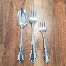 Lot of 3 Oneida Chateau Toddlertime Baby Infant Stainless Flatware Forks Spoon