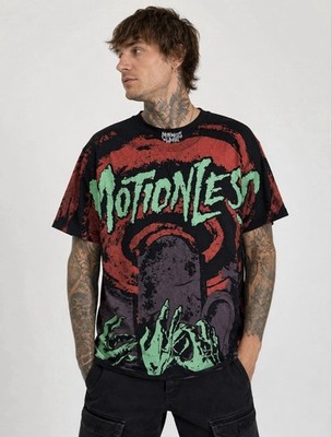 Motionless In White Graveyard Zombie All Over Print Graphic Band T Shirt Mens M