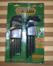 Allen Wrench Hex Key Set SAE & Metric 56602G 22 Pieces Magnetic Ball End