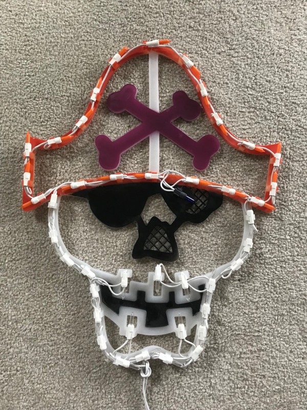 VINTAGE Halloween Light Up PIRATE Window Decor DECORATION 2008