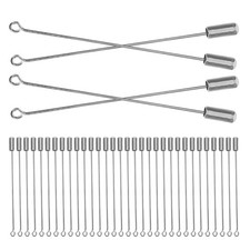 50Pcs Long Silver Metal Stick Pins Durable Brooch for Hats Scarves and Jackets