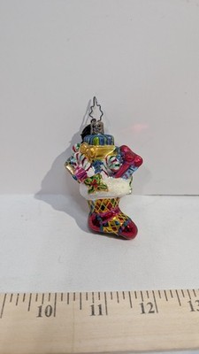 Christopher Radko Fancy Footwork Little Gem Glass Christmas Ornament