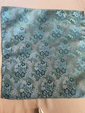 100 Silk Pocket Square Blue