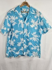 Vintage Helena's Made in Hawaii USA Floral Pattern Hawaiian Button Shirt Mens XL