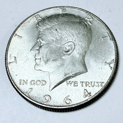 1964 Kennedy Half Dollar - 50c Coin - 90% Silver - Circulated Coin #7705