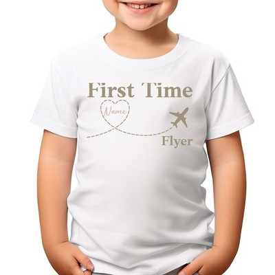 Personalisierbares First Time Flyer T-Shirt perfekt für Kinder Ihr Name...