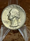 1946 WASHINGTON 90% silver quarter dollar. AU/ BU. # PJ241