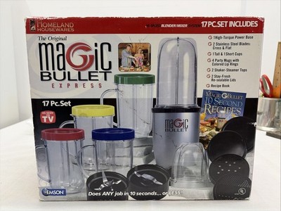 The Original Magic Bullet 17 Pc Hi Speed Blender Mixer System Open Box