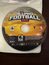 2K Sports All Pro Football 2K8 (Sony PlayStation 3, 2007) PS3 Game - DISC ONLY!