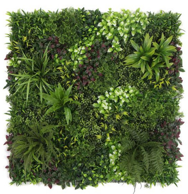 Künstliche grüne Wandpflanzen - exotisches Laub künstlich 100 cm UV
