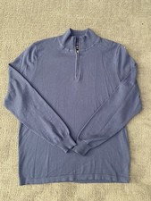 Mens Nordstrom Tech smart Pullover Zip Purple Sweater Size Large