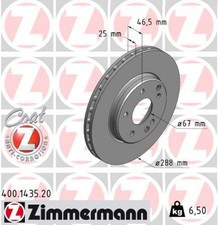 2x Bremsscheibe COAT Z ZIMMERMANN 400.1435.20 f&uuml;r MERCEDES W202 W210 R170 W203
