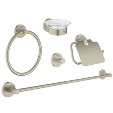 New in Box Grohe 40344EN0 Essentials Collection Accessory Kit in Brushed Nickel