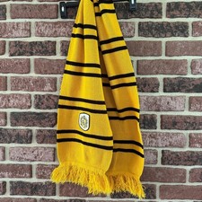 Harry Potter Hufflepuff Scarf Striped Knit Cinereplicas House Crest Cosplay Prop