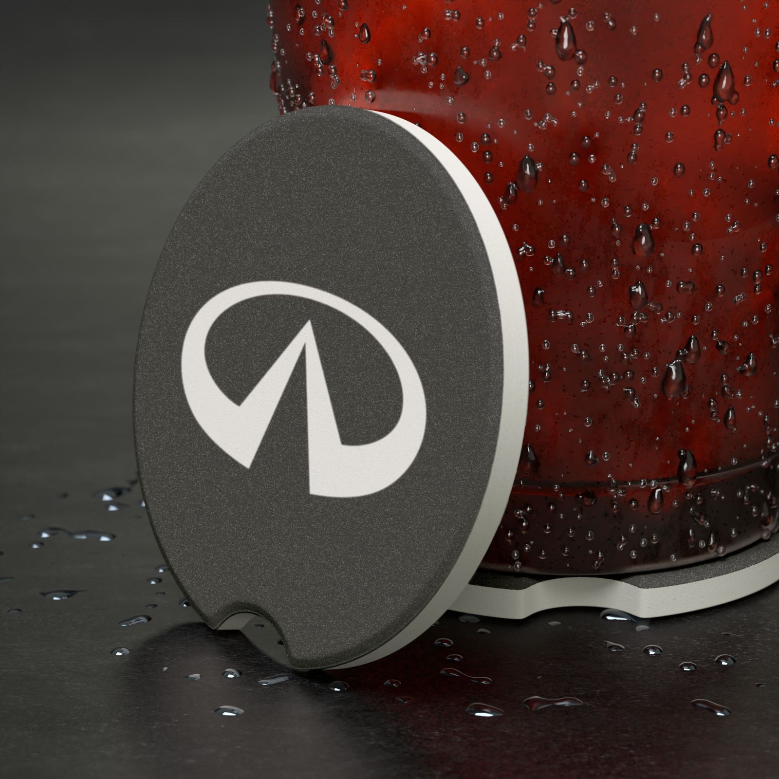 Infiniti Soapstone Car Coaster – Vehicle Interior Accessory 