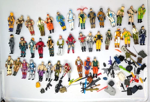 GI JOE ARAH Figures mixed lot incomplete 1980s/1990s accessories lot