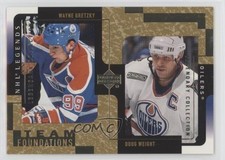 2000 Legends Legendary Collection Gold 70/375 Wayne Gretzky Doug Weight HOF 9oa