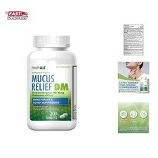 Mucus Relief DM Dextromethorphan HBr 20mg Guaifenesin 400mg Cough, Imme...