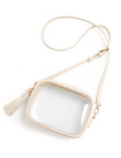 Yarnic Clear Bag Stadium Approved, 7.3 inches x 3 x 5.7 inches, Cream