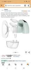 Zomee Fit Double Electric Breast Pump Hands-Free Battery Operated 2 Pack