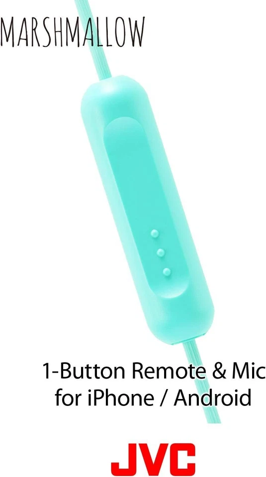 Colorful Marshmallow Earbud Headphones with Mic Blue Wired Memory Foam Earpieces - Image 4 of 4