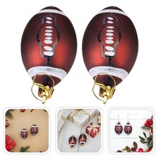 12 Pcs Christmas Tree Hanging Ball Decorative Balls Props Football Ornaments