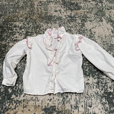 Vintage 80s Cottage Core Children Size 5 Blouse EUC