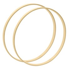 2 Pack 12 Inch Bamboo Floral Hoops, Wooden Wreath Rings for Making Wedding Wr...