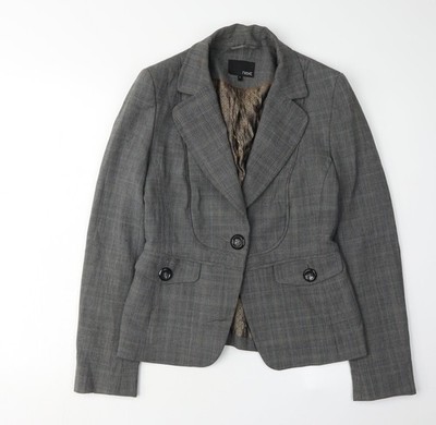 Next Damen Blazer grau kariert, Größe 8, Business Freizeit
