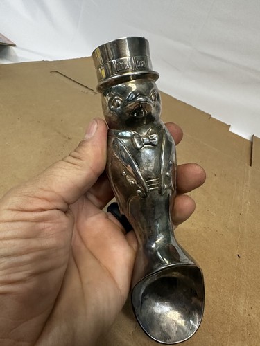 Vintage Neiman Marcus silver plated  penguin in tuxedo & top hat ice cream scoop