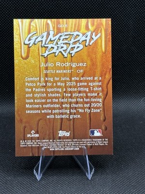 Julio Rodriguez 2026 Topps Series 1 #GD-5 Game Day Drip Seattle