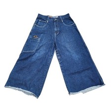 Vintage Kikwear K-Net Baggy Denim Jeans Size 34" super wide leg 30" Stash Pocket