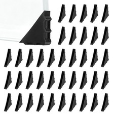 40Pcs 8x55mm Triangle Right Angle Plastic Glass Corner Protector, Black