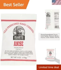 Claey's Natural Anise Drops 6oz Pack of 12 - Health-Conscious Sweet Indulgence