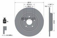 2X Pagid Bremsscheibe Voll Ø310Mm FüR Honda CR-V Rw_ Rt_ RT RW ZR-V
