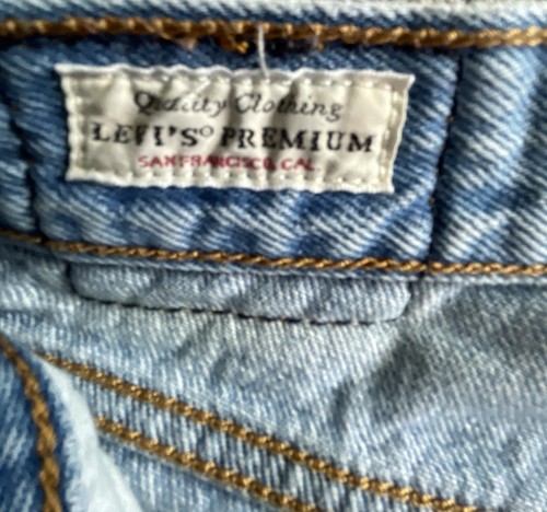 Levis Vtg Premium Wedgie Straight Womens Blue Denim Jeans Button Up Sz 25x26 - Picture 6 of 11