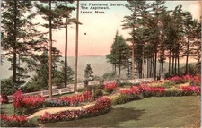 Old Fashioned Garden, The Aspinwall, LENOX, Massachusetts Postcard - Albertype