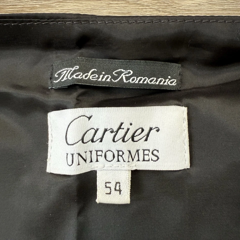 Colete Cartier Masculino Uniformes Azul Marinho Preto Lã Tamanho 54 TI Compatível 44 EUA - Imagem 2 de 4