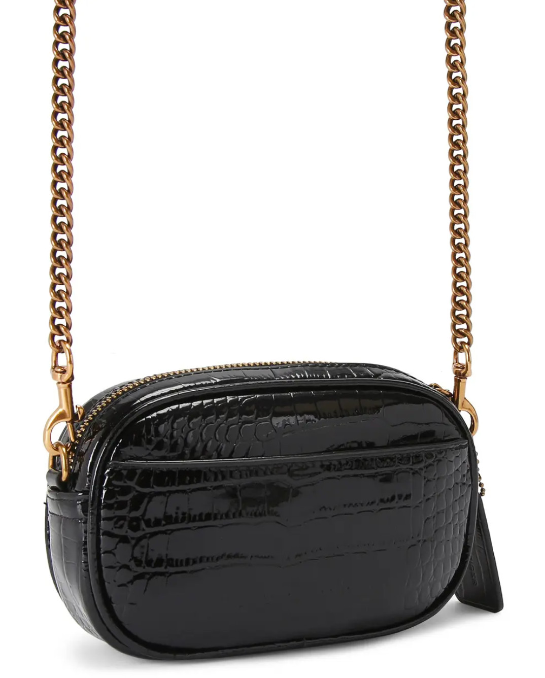 Kurt Geiger London Small Greenwich Camera Bag Black Croc Leather BNWT image 4