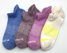 BOMBAS 4 Pairs Women's Cushion Marl Ankle socks Size Large 4 Colors Mix
