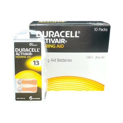 Duracell Activair Hearing Aid Batteries Size 13 New Fresh Exp-9-2029