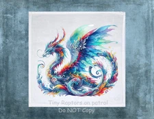 Dragon theme Dish Towel, 12x12, FREE shipping, hand, tea towels, choice, gift